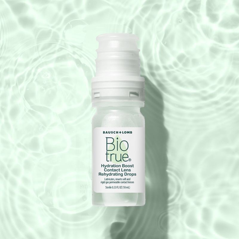slide 2 of 6, Biotrue Hydration Boost Rehydrating Contact Eye Drops - 0.33 fl oz, 0.33 fl oz