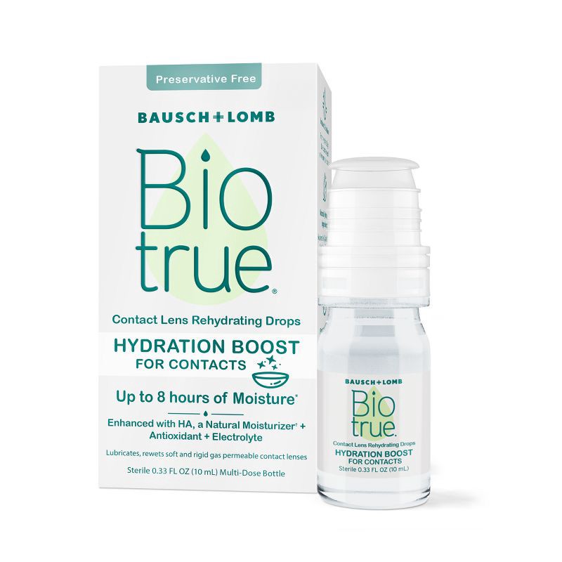 slide 1 of 6, Biotrue Hydration Boost Rehydrating Contact Eye Drops - 0.33 fl oz, 0.33 fl oz