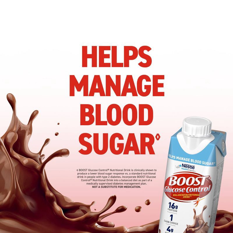 slide 3 of 7, Boost Glucose Control Nutritional Shakes - Rich Chocolate - 8 fl oz/12pk, 12 ct; 8 fl oz
