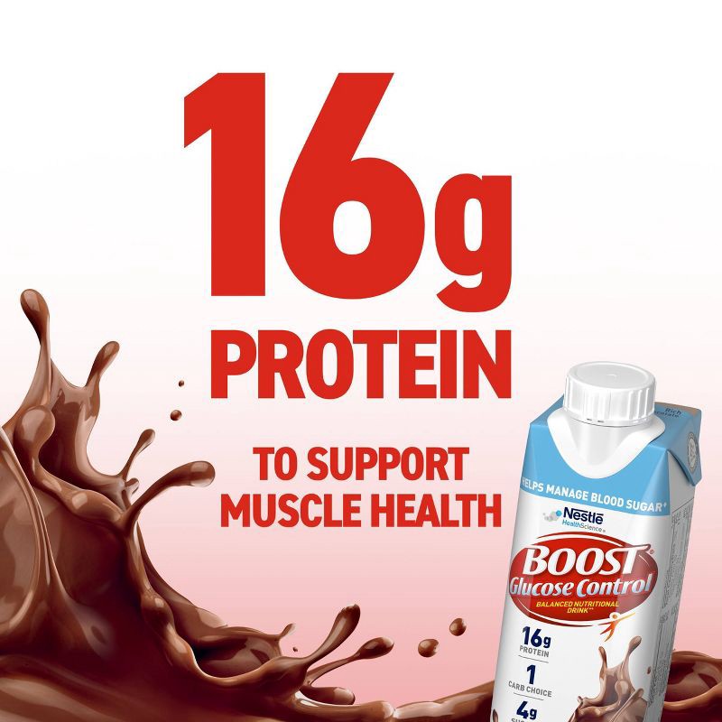 slide 4 of 7, Boost Glucose Control Nutritional Shakes - Rich Chocolate - 8 fl oz/12pk, 12 ct; 8 fl oz