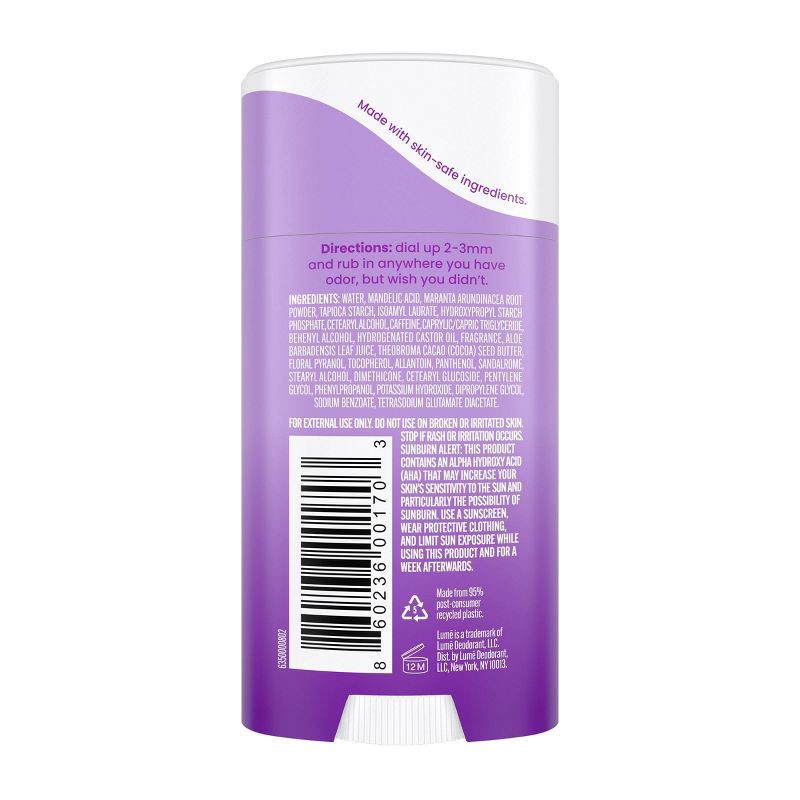 slide 2 of 9, Lume Whole Body Women's Invisible Cream Stick Deodorant - Lavender Sage Scent - Trial Size - Aluminum-Free 2.2oz, 2.2 oz