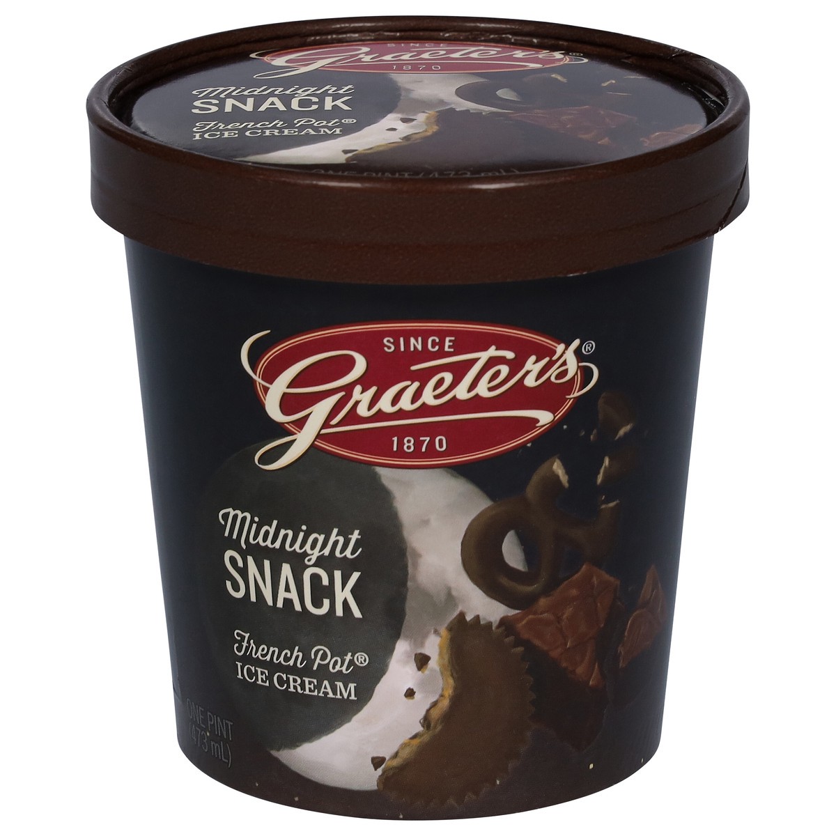 slide 1 of 9, Graeter's French Pot Midnight Snack Ice Cream 1 pt, 1 pint