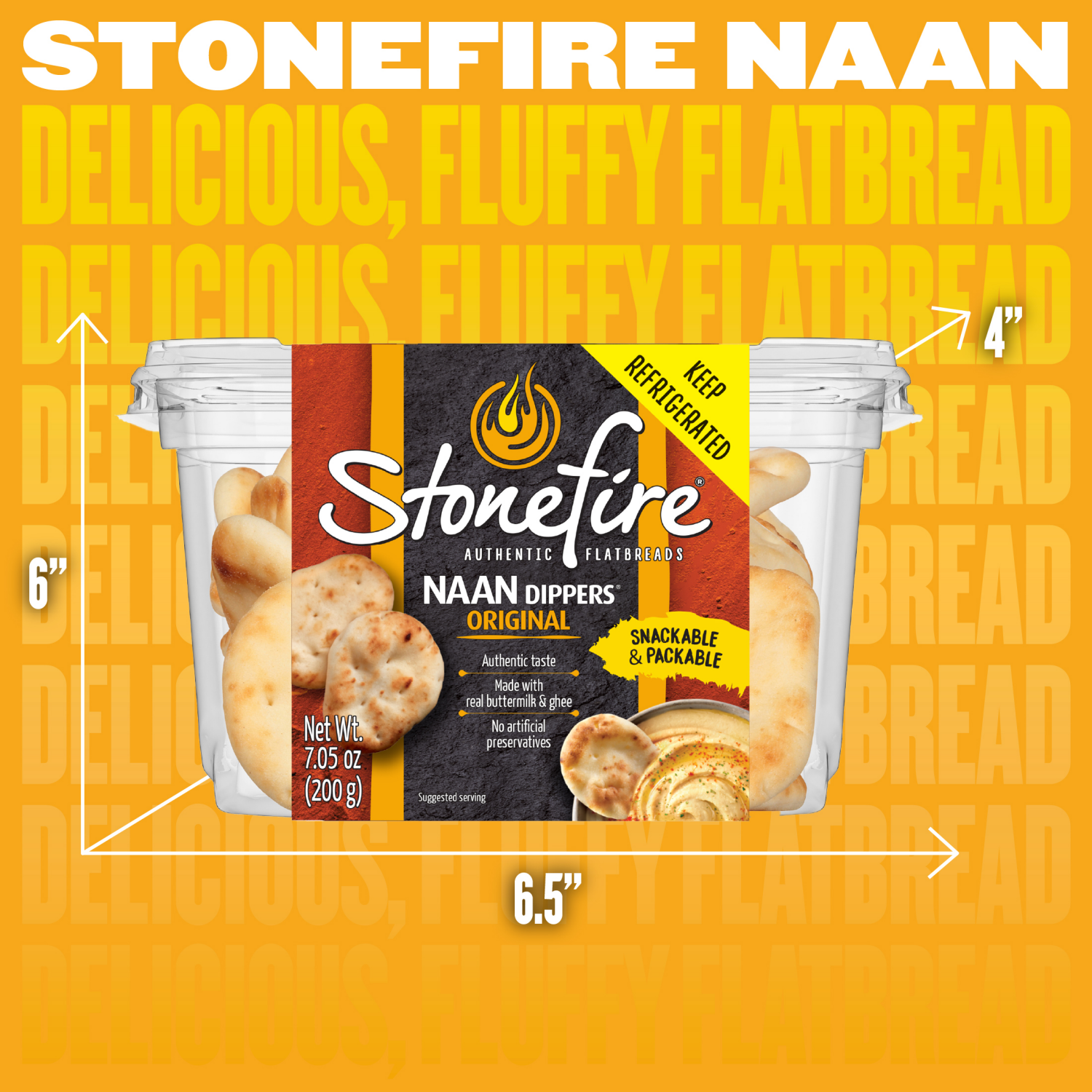 slide 6 of 8, Stonefire Naan Dippers Original Flatbreads 7.05 oz, 20 ct; 7.05 oz