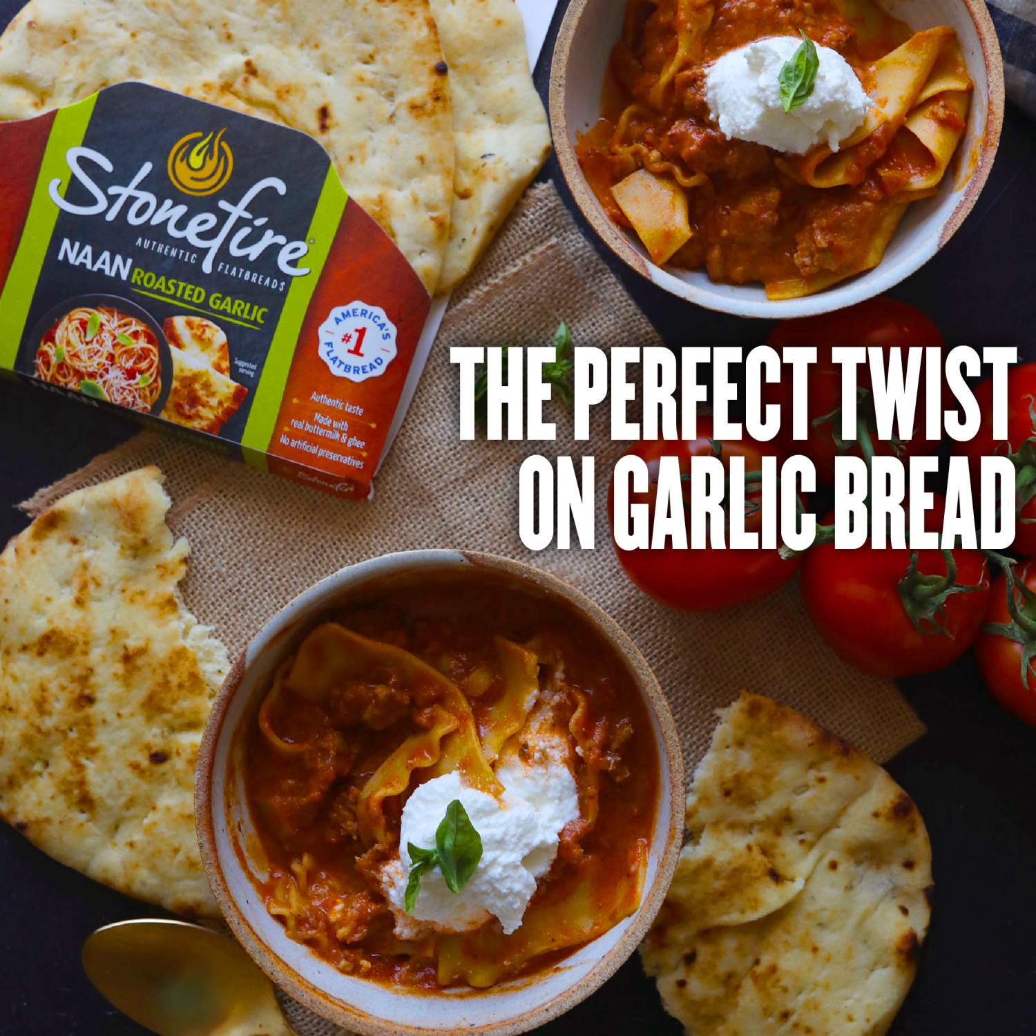 slide 5 of 8, Stonefire Garlic Teardrop Naan, 2 ct; 8.8 oz