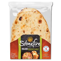 Stonefire Roasted Garlic Naan 8.8oz 2ct