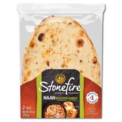 Stonefire Roasted Garlic Naan 8.8oz 2ct