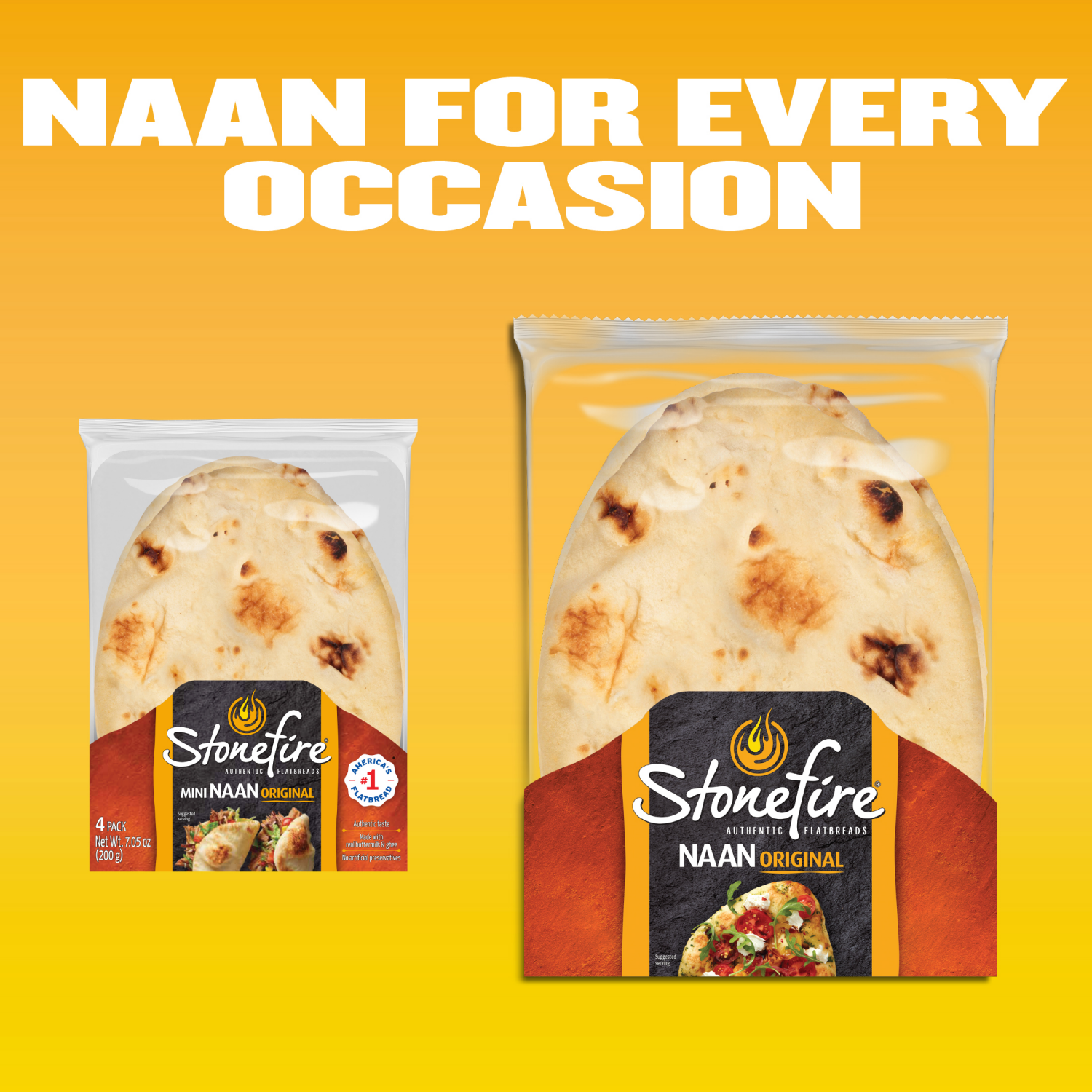 slide 7 of 8, Stonefire Mini Naan Original, 75 oz