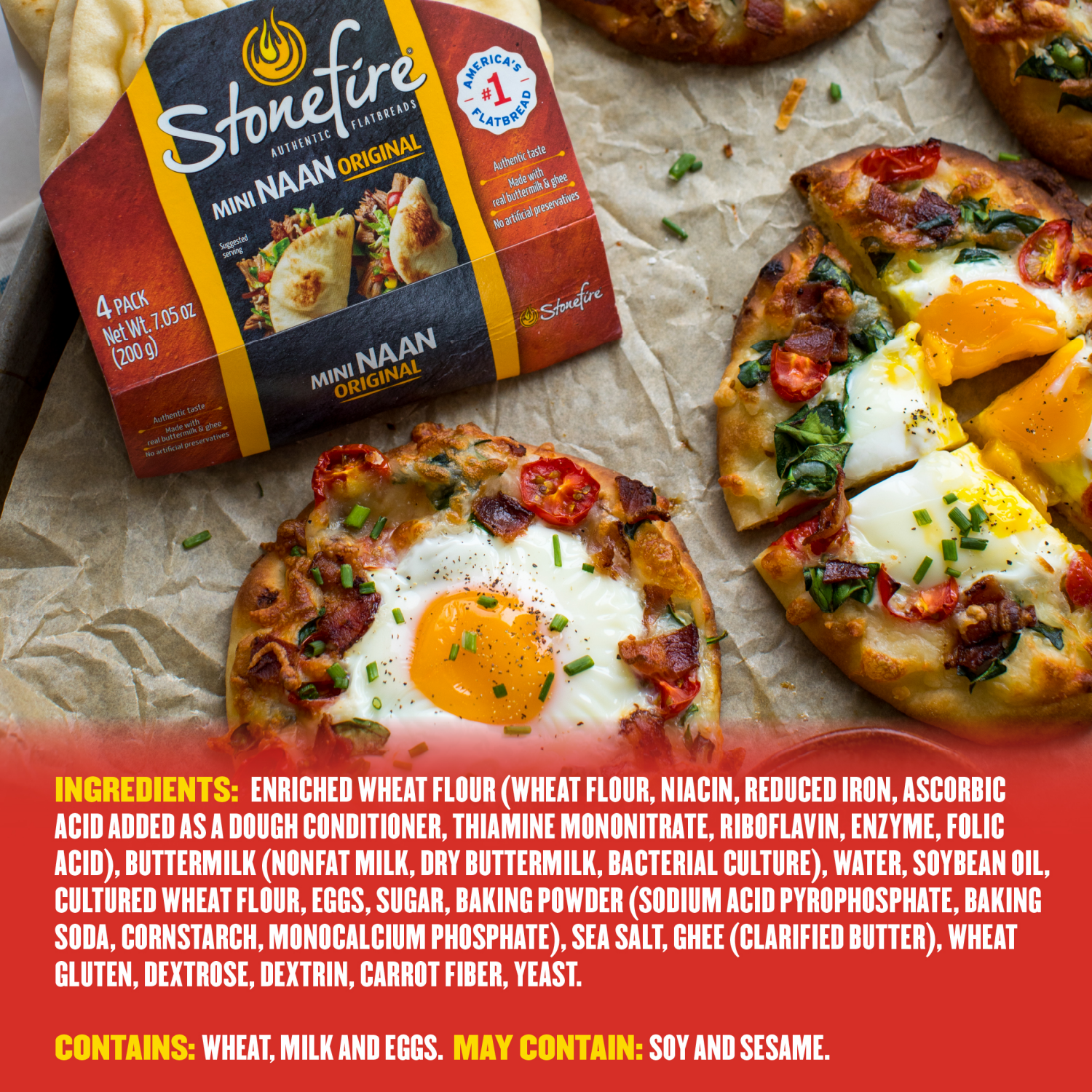 slide 8 of 8, Stonefire Mini Naan Original, 75 oz