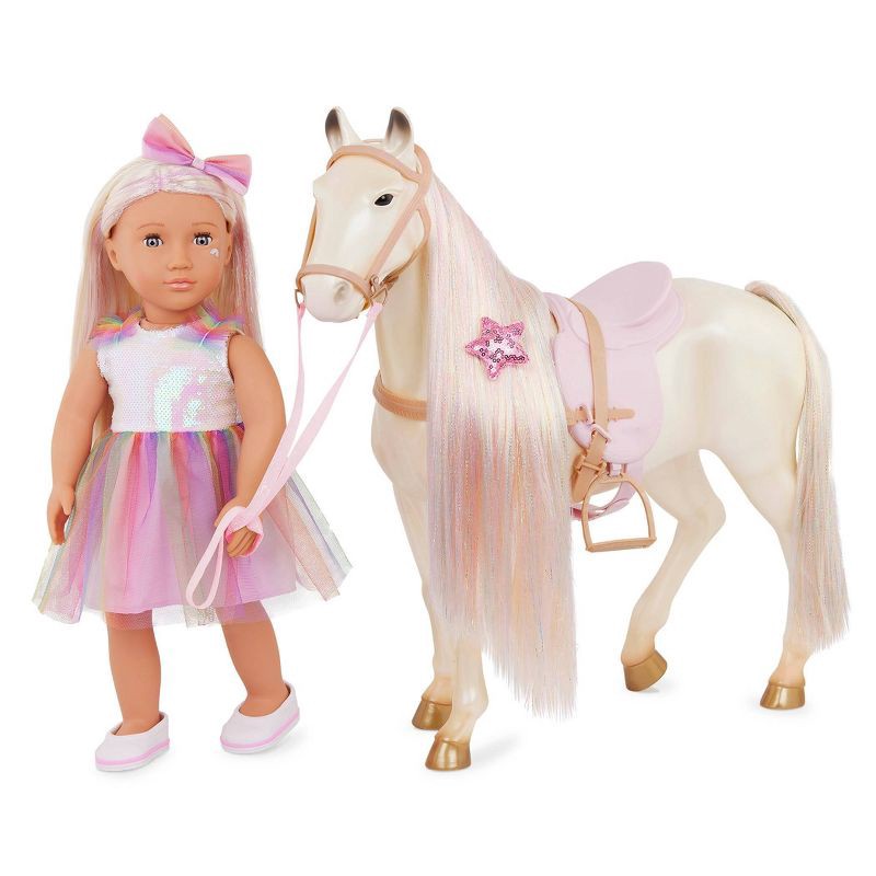 slide 2 of 8, Our Generation Enchanting Horse & Hair Play Accessory Set for 18" Dolls, 1 ct