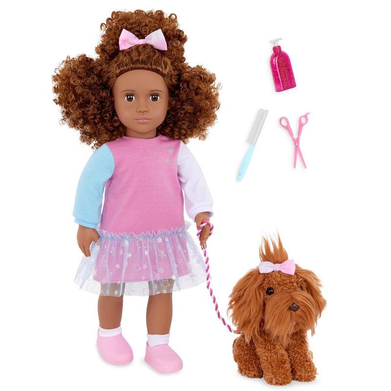 slide 1 of 6, Our Generation Safie & Ginger 18" Doll & Pet Puppy Set, 1 ct