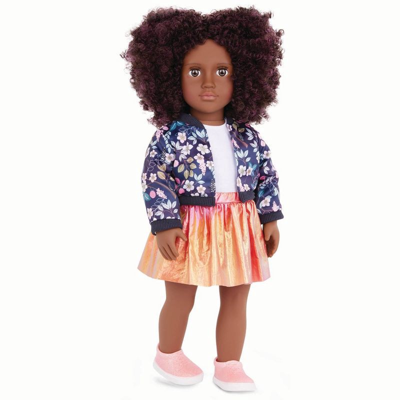 slide 2 of 5, Our Generation Bloomy Blossom Floral Jacket & Skirt Outfit for 18" Dolls: Doll Clothing Set with 5 Pieces, 1 ct