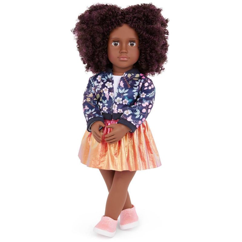slide 4 of 5, Our Generation Bloomy Blossom Floral Jacket & Skirt Outfit for 18" Dolls: Doll Clothing Set with 5 Pieces, 1 ct
