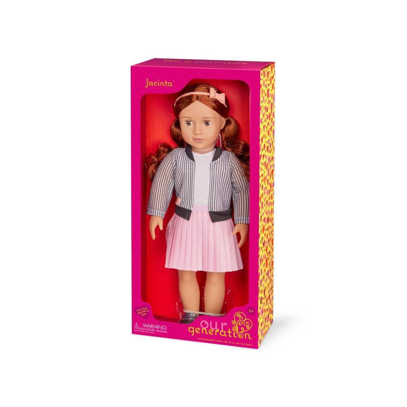 slide 4 of 4, Our Generation Jacinta 18" Fashion Doll with Pink Skirt & Sweater, 1 ct