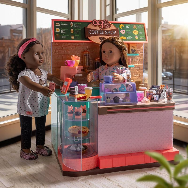 slide 3 of 8, Our Generation Love U Latte Coffee Shop Playset - 64pc, 64 ct
