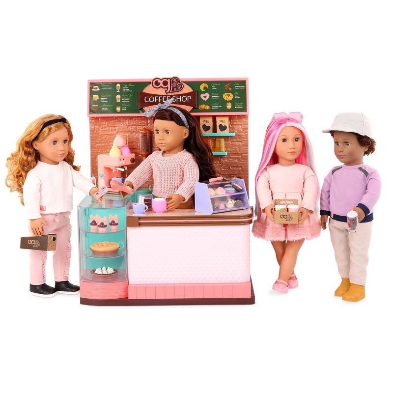 slide 4 of 8, Our Generation Love U Latte Coffee Shop Playset - 64pc, 64 ct