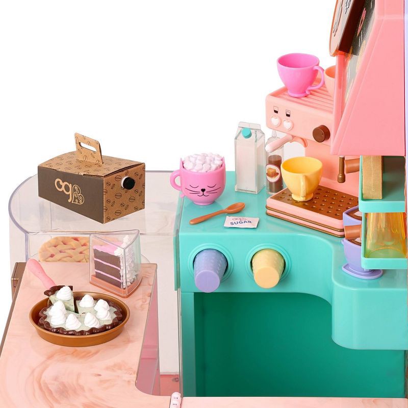 slide 5 of 8, Our Generation Love U Latte Coffee Shop Playset - 64pc, 64 ct