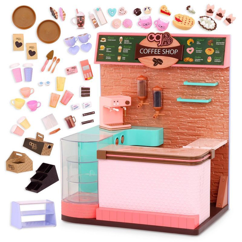 slide 8 of 8, Our Generation Love U Latte Coffee Shop Playset - 64pc, 64 ct