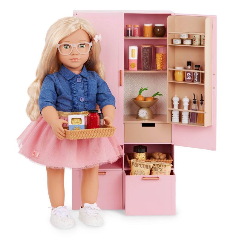 slide 4 of 7, Our Generation Pretty Pantry Home Kitchen Furniture Set for 18" Dolls, 1 ct