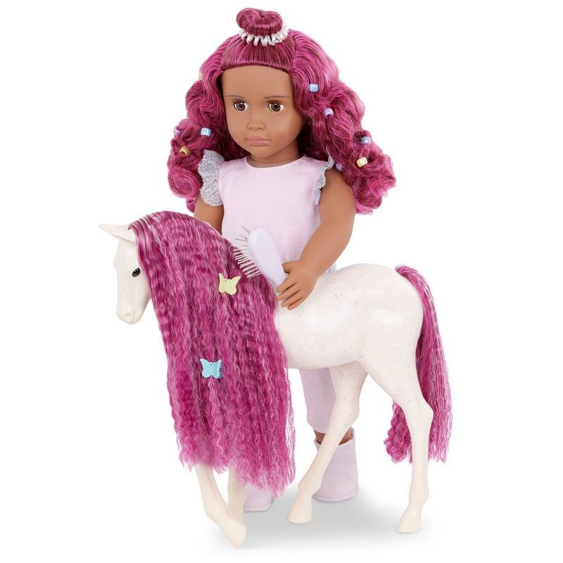 slide 3 of 7, Our Generation Estra & Delta 18" Doll & Foal Hair Play Set, 1 ct
