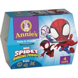 Annie's Spidey Shapes & Cheddar Mac and Cheese Microwavable Cups - 8.04oz / 4pk
