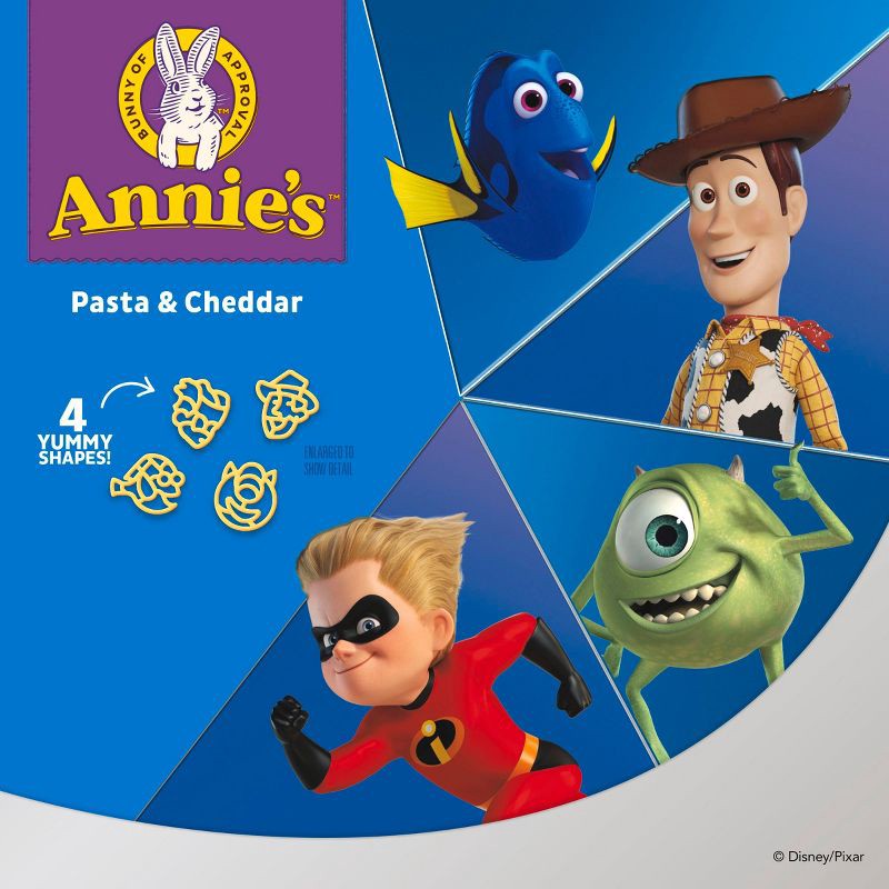 slide 2 of 7, Annie's Disney 100 Shapes Cheddar Mac and Cheese Microwavable Cups - 8.04oz/4pk, 8.04 oz, 4 ct