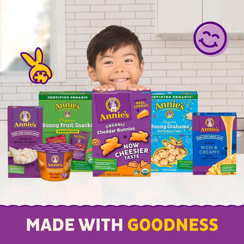 slide 7 of 7, Annie's Disney 100 Shapes Cheddar Mac and Cheese Microwavable Cups - 8.04oz/4pk, 8.04 oz, 4 ct