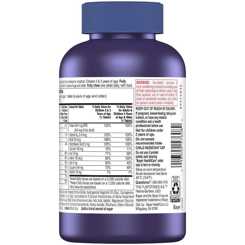 slide 2 of 10, The Flintstones Complete Chewable Kids Vitamins - Fruit Flavors - 180ct, 180 ct