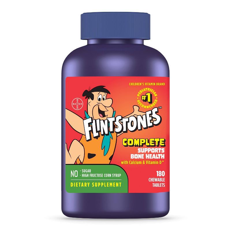 slide 1 of 10, The Flintstones Complete Chewable Kids Vitamins - Fruit Flavors - 180ct, 180 ct