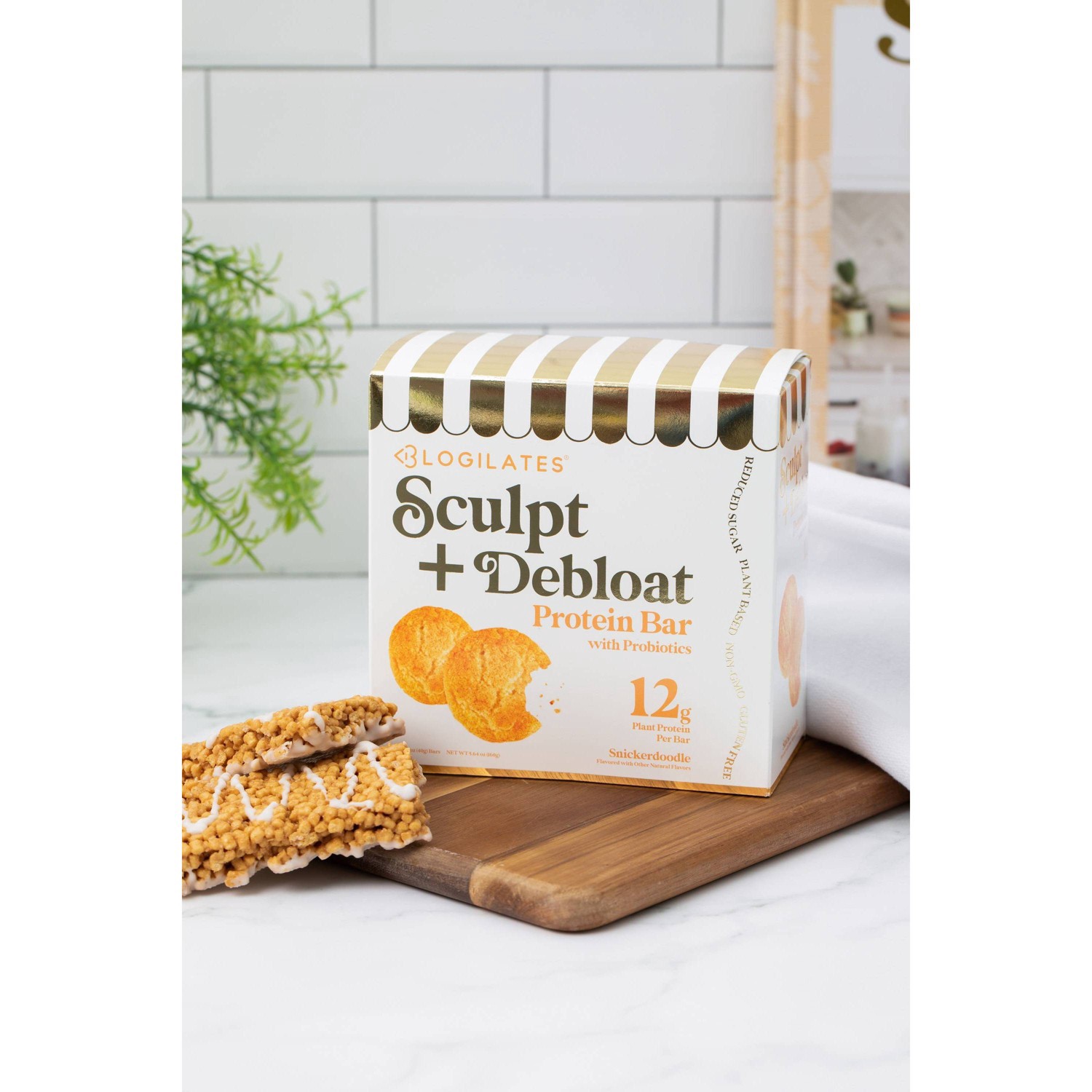 Blogilates Sculpt & Debloat Protein Bar Snickerdoodle 1.41oz/4pk 1.