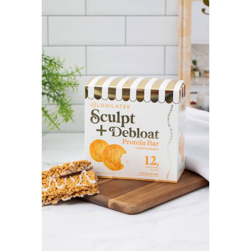 slide 4 of 4, Blogilates Sculpt & Debloat Protein Bar - Snickerdoodle - 1.41oz/4pk, 1.41 oz, 4 ct