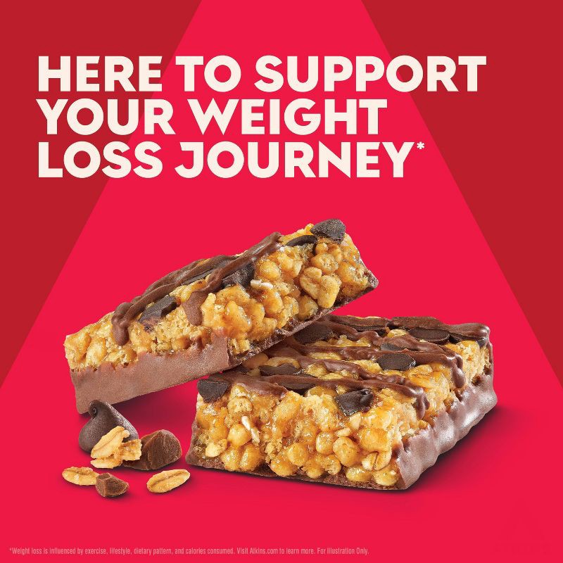 slide 5 of 6, Atkins Chocolate Chip Granola Soy Protein Bars - 17g Protein - 13.5oz/8ct, 13.5 oz, 8 ct