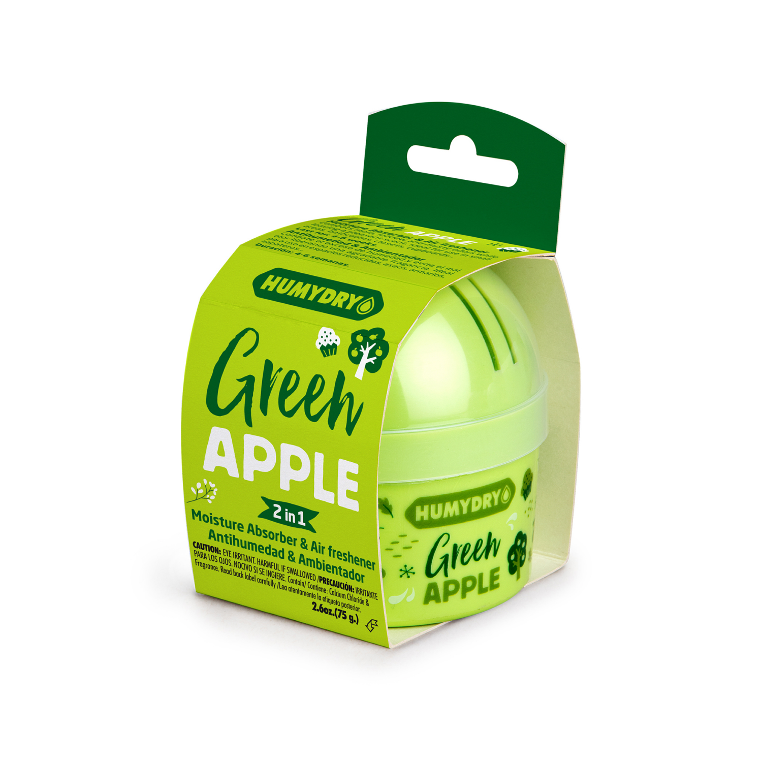 slide 5 of 5, Humydry 2 in 1 Green Apple Moisture Absorber & Air Freshener 2.6 oz, 2.6 oz