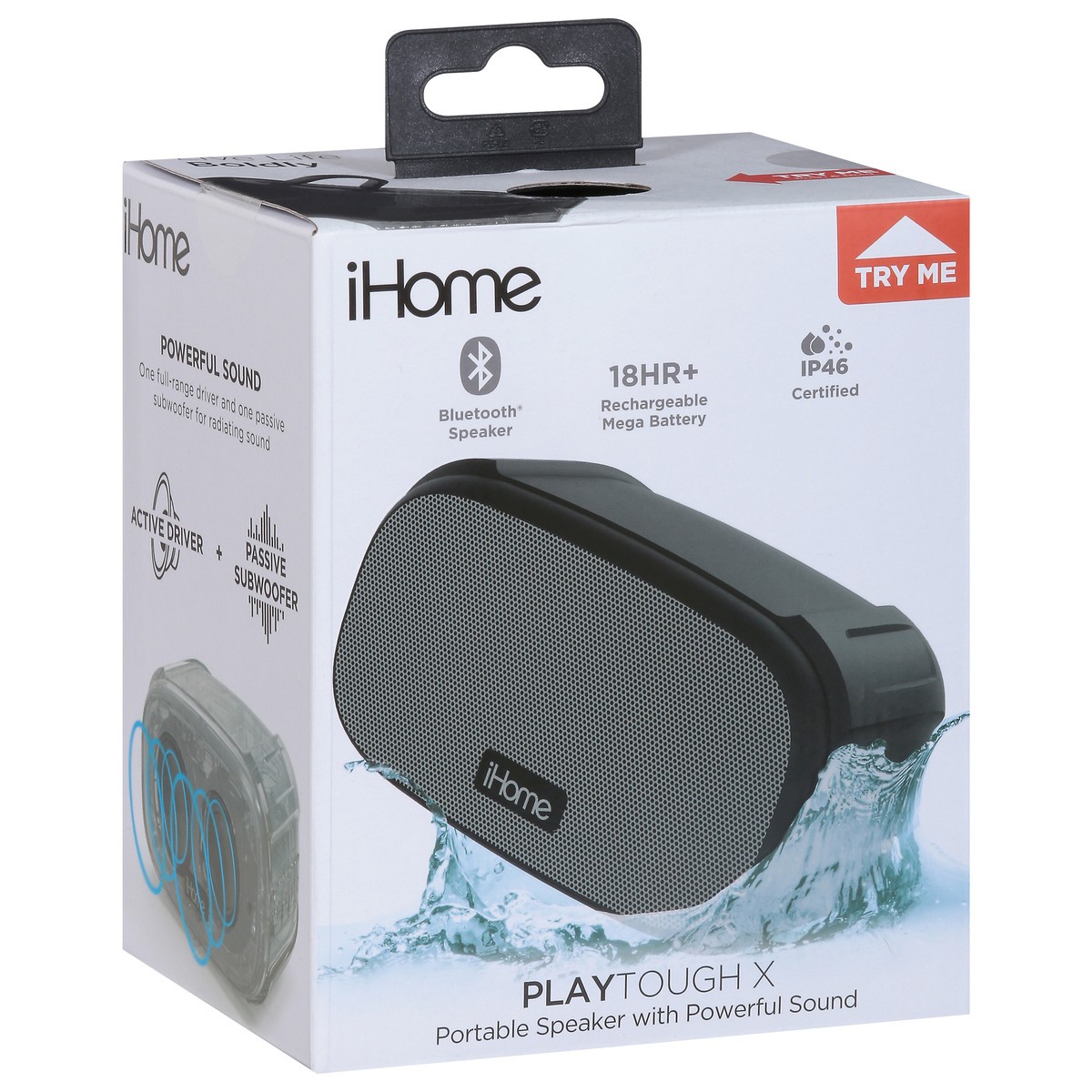 slide 8 of 9, iHome Water-Resistant Portable Speaker 1 ea, 1 ct