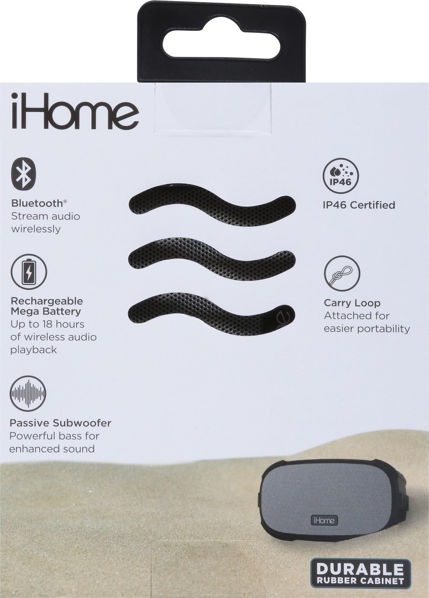 slide 9 of 9, iHome Water-Resistant Portable Speaker 1 ea, 1 ct