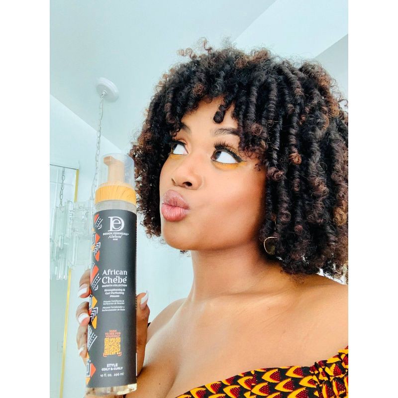 slide 4 of 6, Design Essentials Chebe Strengthening & Curl Perfecting Hair Mousse - 10 fl oz, 10 fl oz