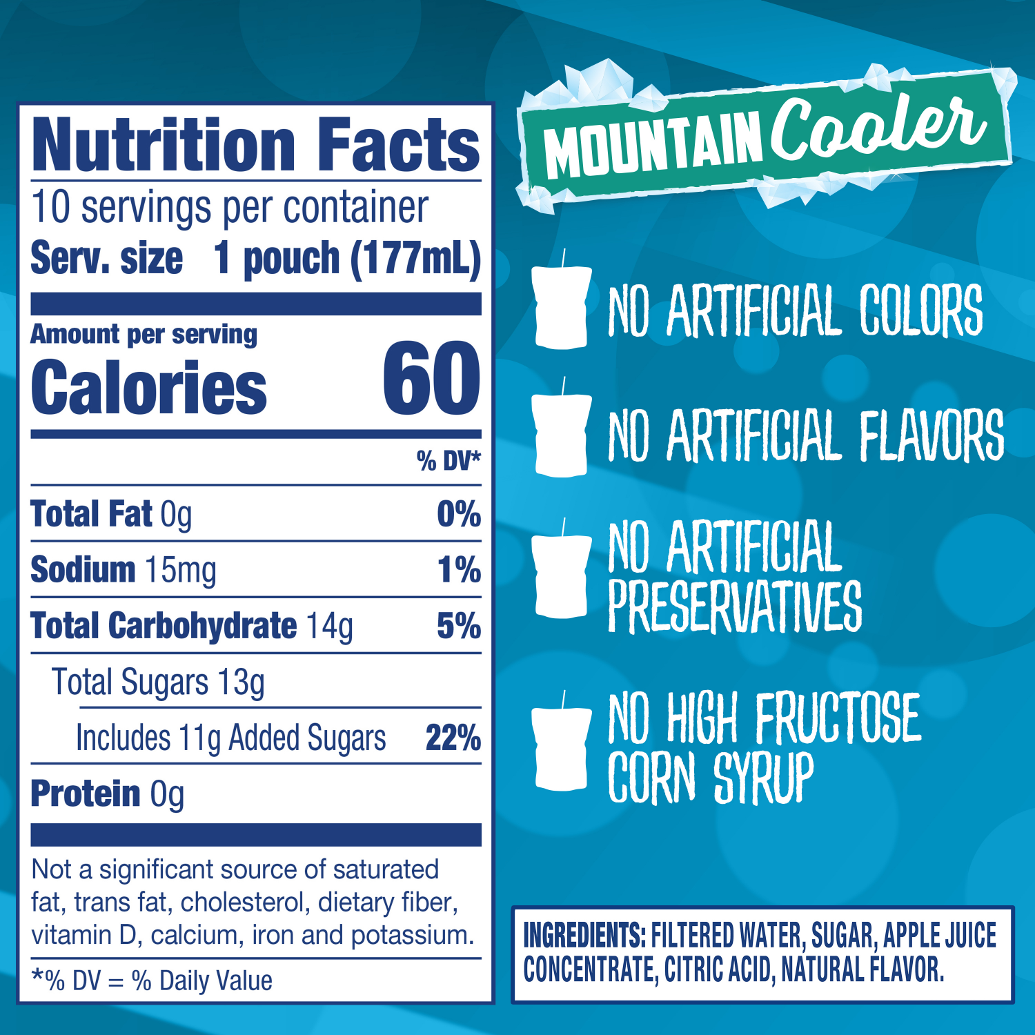 slide 5 of 8, Capri Sun Mountain Cooler Naturally Flavored Fruit Juice Drink, 10 ct Box, 6 fl oz Pouches, 10 ct