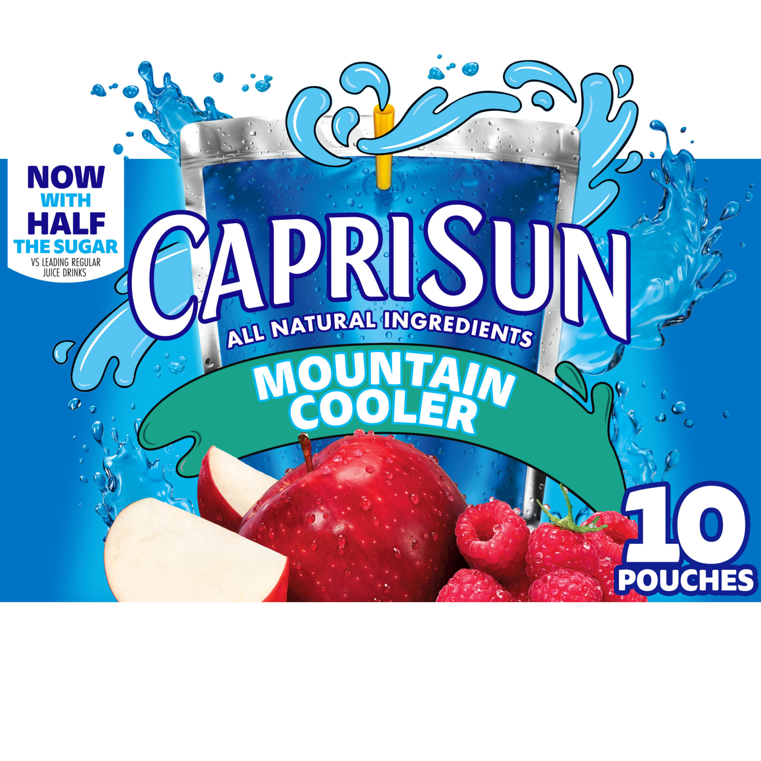 slide 1 of 8, Capri Sun Mountain Cooler Naturally Flavored Fruit Juice Drink, 10 ct Box, 6 fl oz Pouches, 10 ct