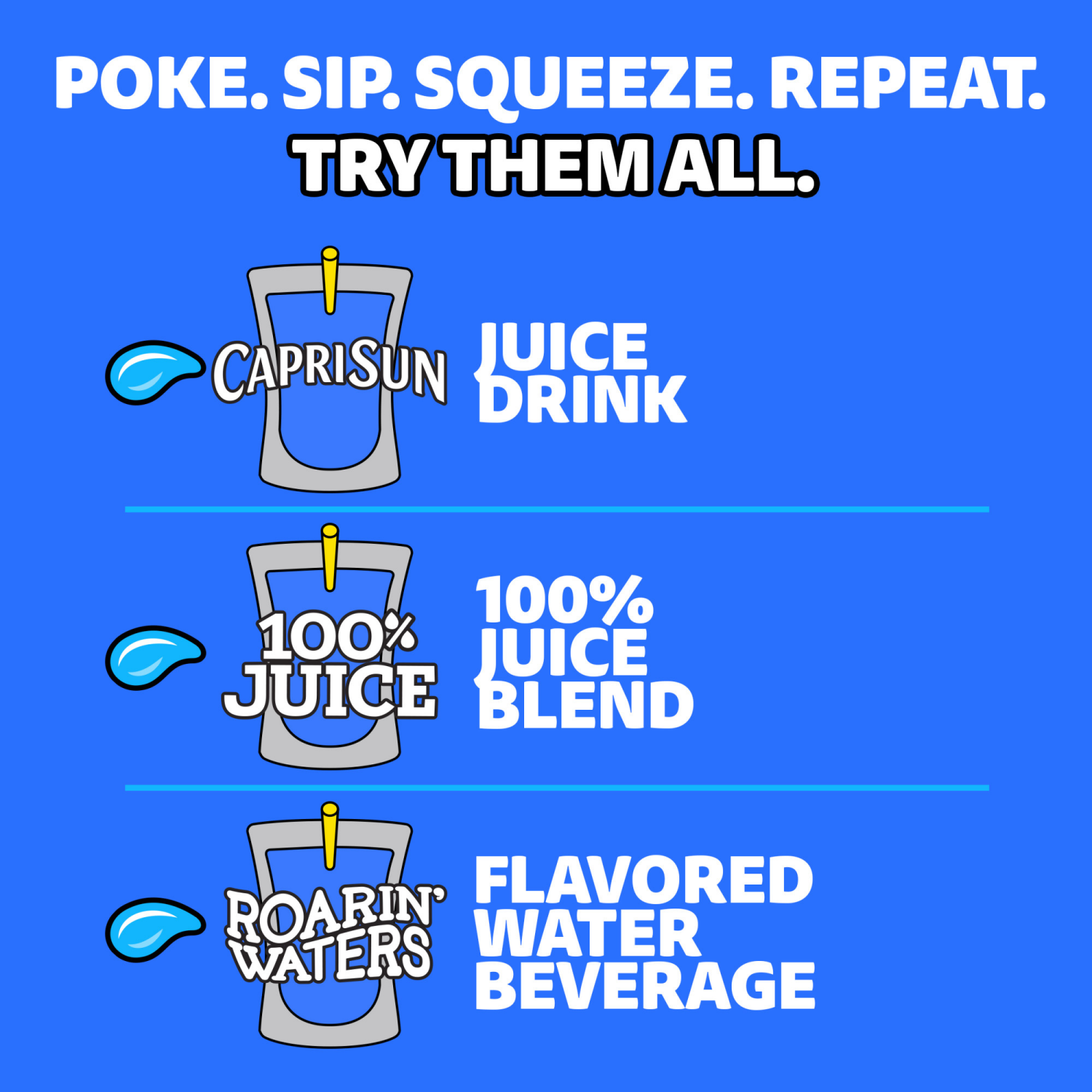 slide 2 of 8, Capri Sun Fruit Punch, Strawberry Kiwi and Pacific Cooler Flavored Juice Drink Blend Variety Pack, 30 ct Box, 6 fl oz Pouches, 30 ct