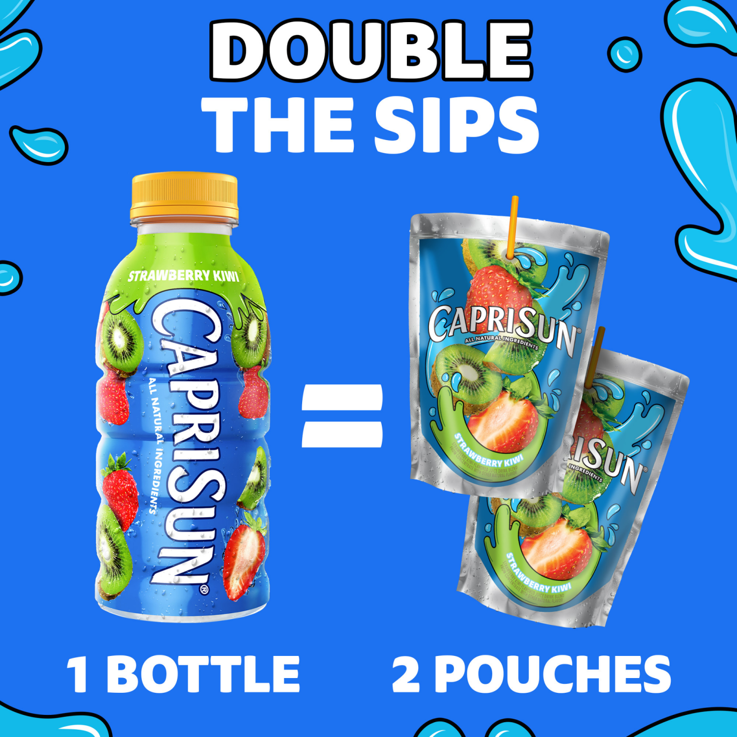 slide 7 of 8, Capri Sun Strawberry Kiwi Flavored Juice Drink Blend, 12 fl oz Bottle, 12 fl oz