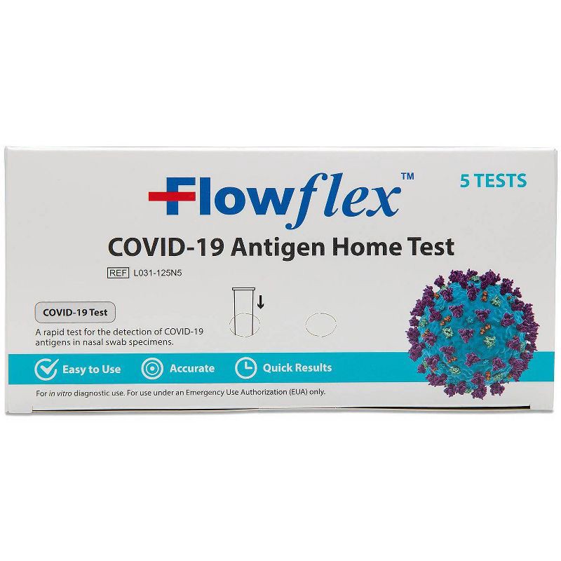 slide 3 of 6, FlowFlex Covid-19 Antigen Home Test - 5ct, 5 ct