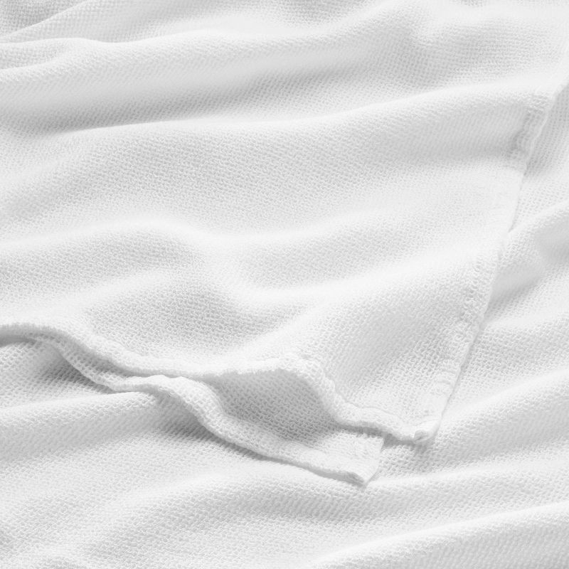 slide 3 of 5, Full/Queen Micro Waffle Bed Blanket White - Casaluna™: Lyocell & Cotton, OEKO-TEX Certified, Machine Washable, 1 ct