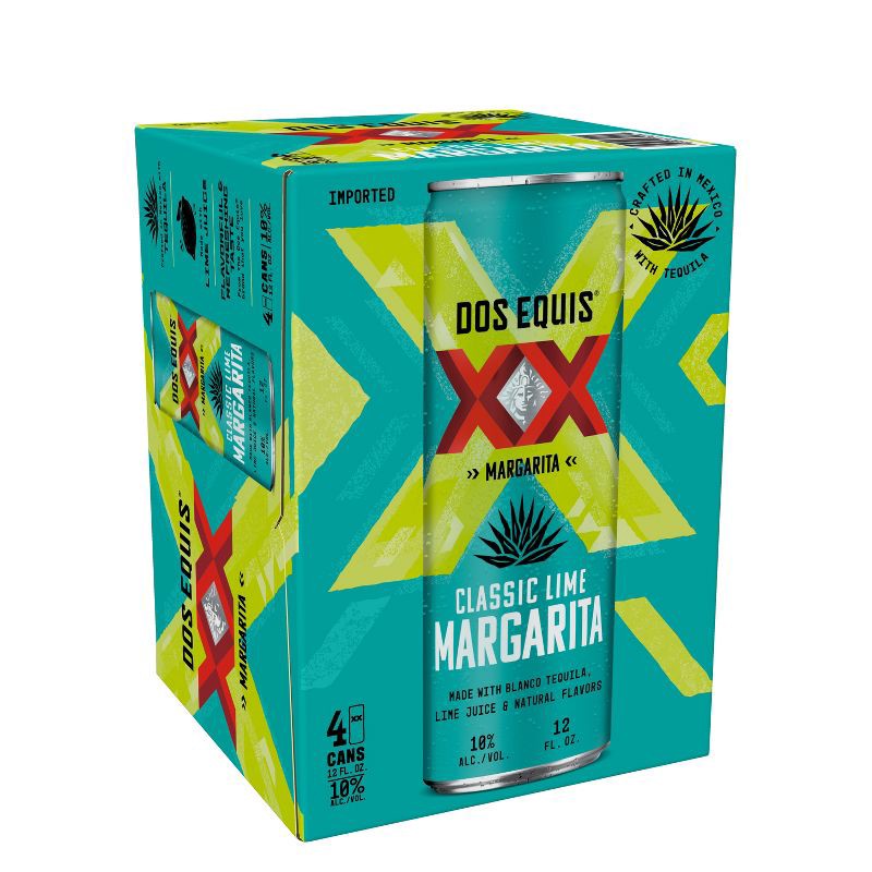 slide 1 of 3, Dos Equis Margarita Classic Lime - 4pk/12 fl oz Cans, 4 ct; 12 fl oz