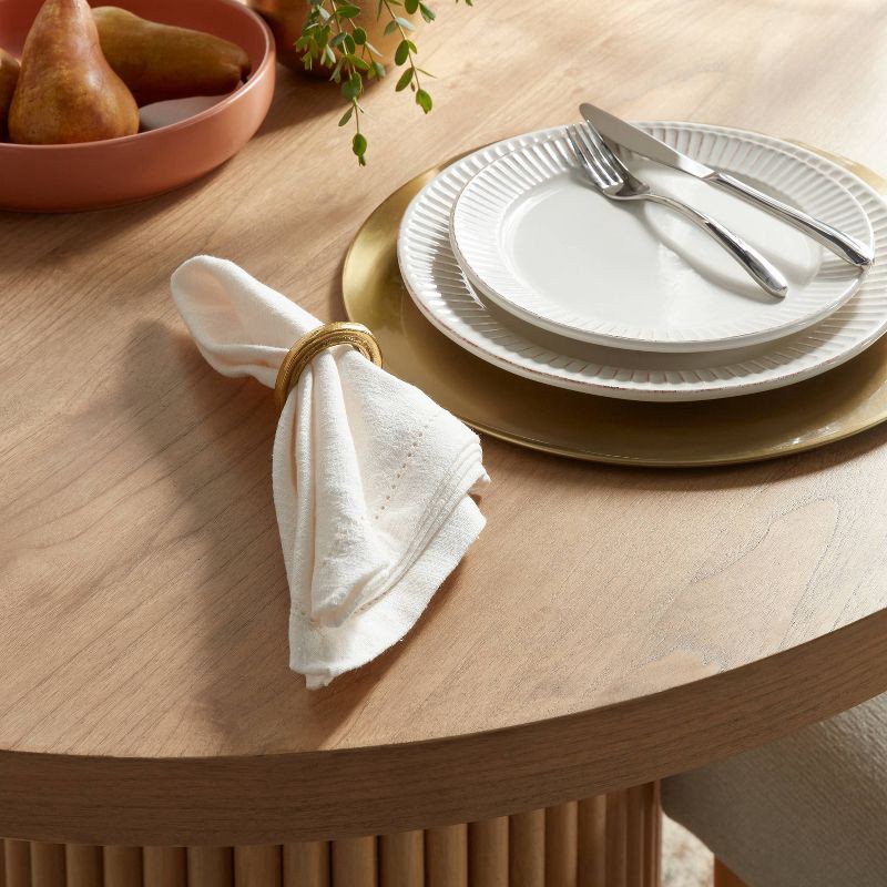 slide 2 of 3, 2pk Napkin Rings Gold - Threshold, 2 ct