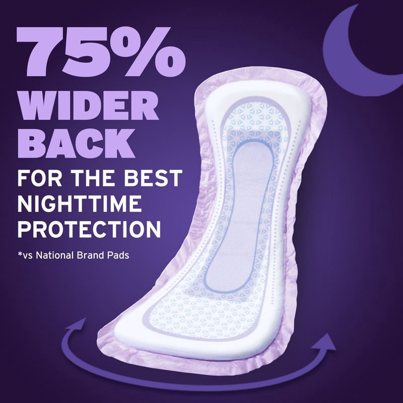 slide 5 of 8, Poise Overnight Incontinence Pads for Women - Ultimate Extra Coverage - 8 Drop - Extra Coverage - 22ct, 22 ct