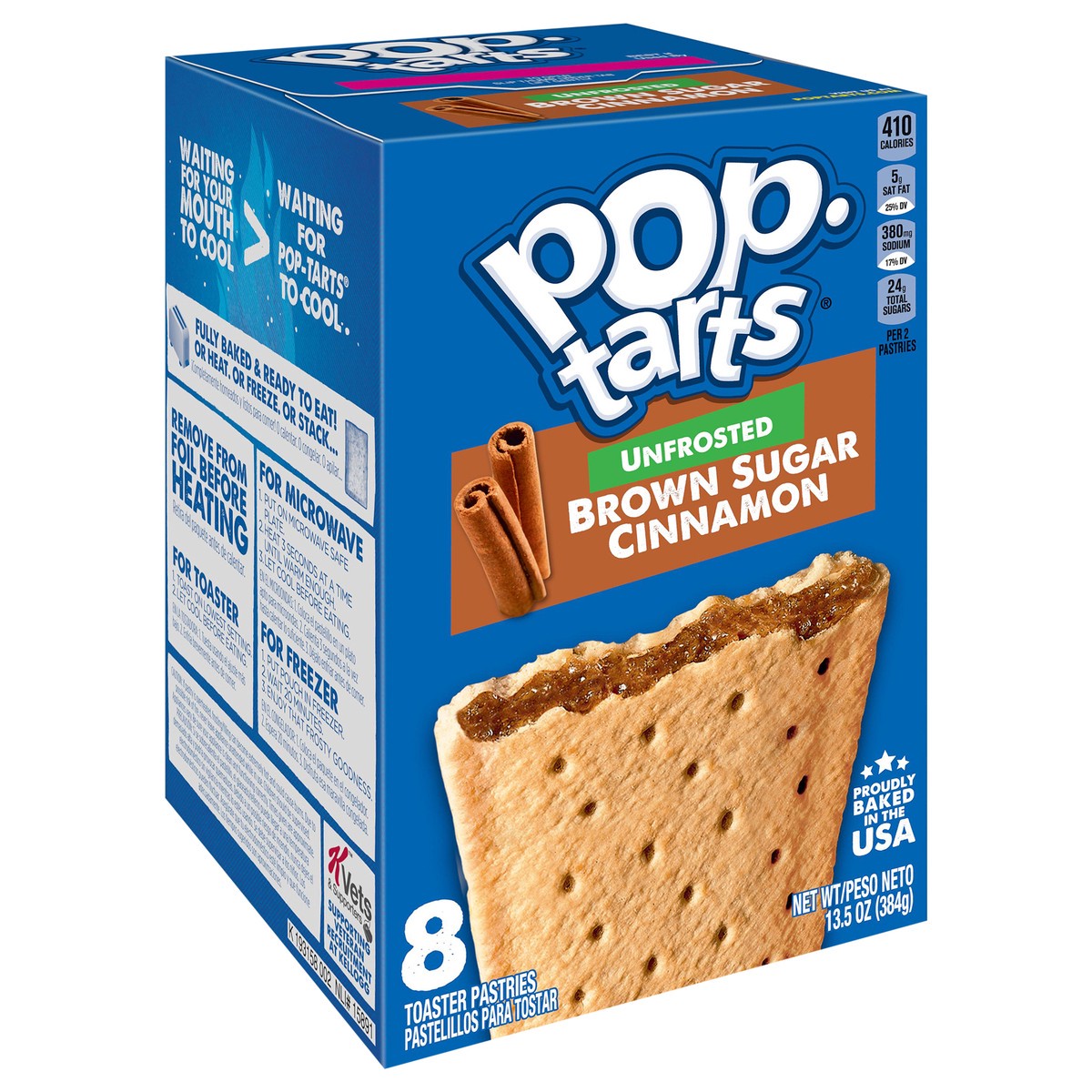 slide 2 of 8, Pop-Tarts Toaster Pastries, Unfrosted Brown Sugar Cinnamon, 13.5 oz, 4 Count, 13.5 oz