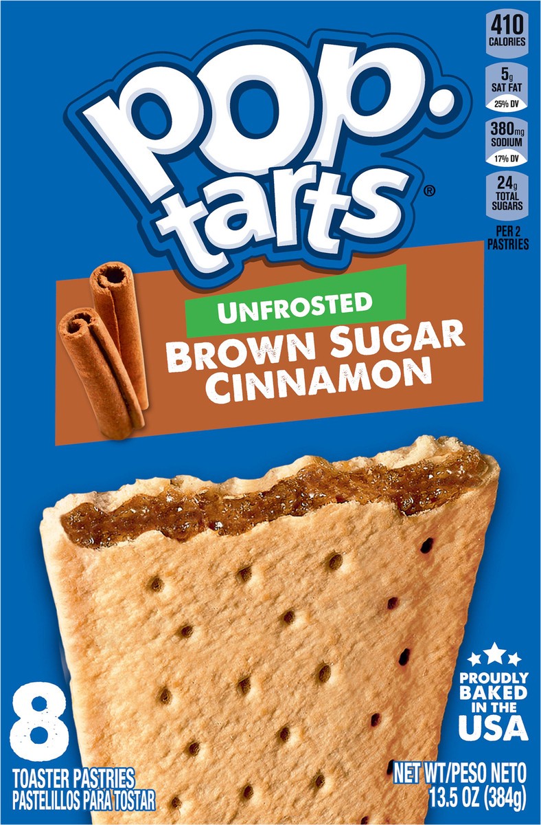 slide 5 of 8, Pop-Tarts Toaster Pastries, Unfrosted Brown Sugar Cinnamon, 13.5 oz, 4 Count, 13.5 oz