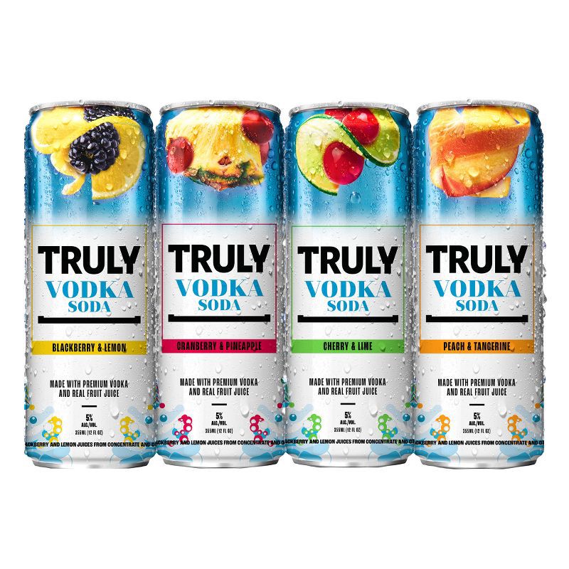 slide 2 of 10, Truly Spiked & Sparkling Truly Vodka Seltzer Variety - 8pk/12 fl oz Cans, 8 ct; 12 fl oz