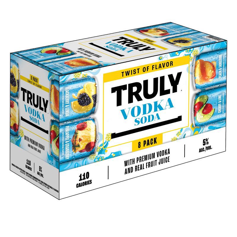 slide 4 of 10, Truly Spiked & Sparkling Truly Vodka Seltzer Variety - 8pk/12 fl oz Cans, 8 ct; 12 fl oz