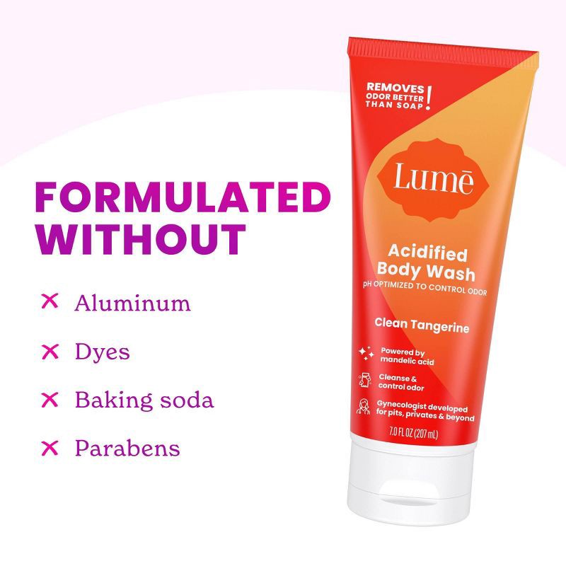 slide 3 of 9, Lume Body Wash Tube - Tangerine - 7 fl oz, 7 fl oz