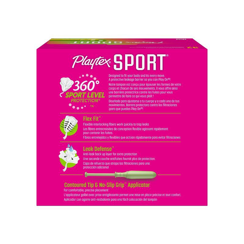 slide 2 of 7, Playtex Sport Plastic Tampons Unscented Multipack 16 Super & 16 Super Plus - 32ct, 32 ct